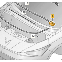 CUPRA Born demping voor waterkast - links CUPRA Born demping voor waterkast - links