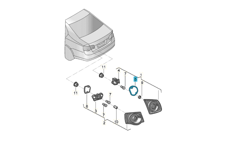 Volkswagen Jetta (MK5) pakking voor achterlicht 