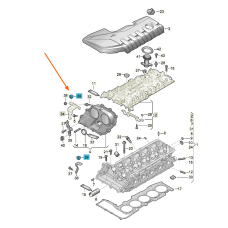 Audi RS3 houder voor afdekking motorcompartiment (14MMx0,8-2MM)