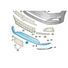 Volkswagen Polo (AW) onderspoiler - satijn zwart
