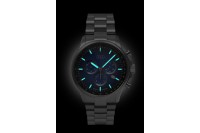 Audi chronograaf RVS (zilver/blauw) horloge