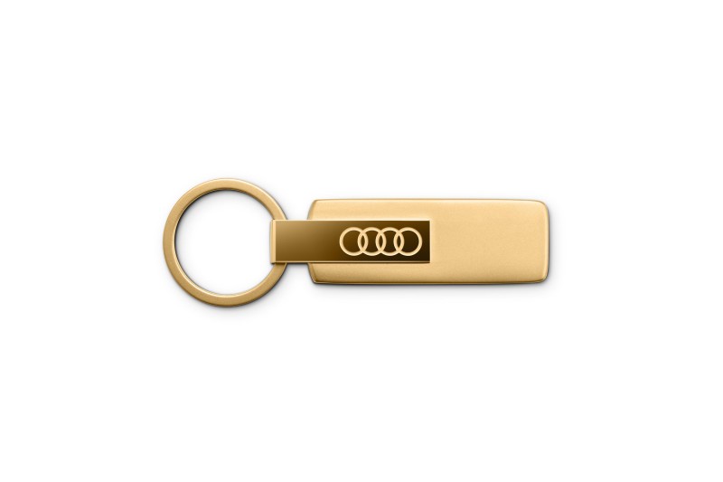 Audi sleutelhanger RVS goud