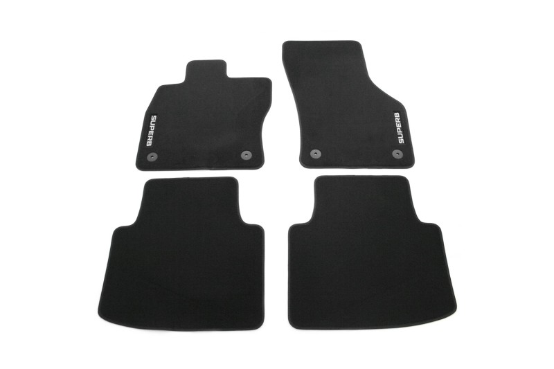 Škoda Superb (3V) velours mattenset (voor- en achterzijde)