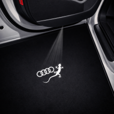 Audi instapverlichting LED met logoprojectie van Audi gecko