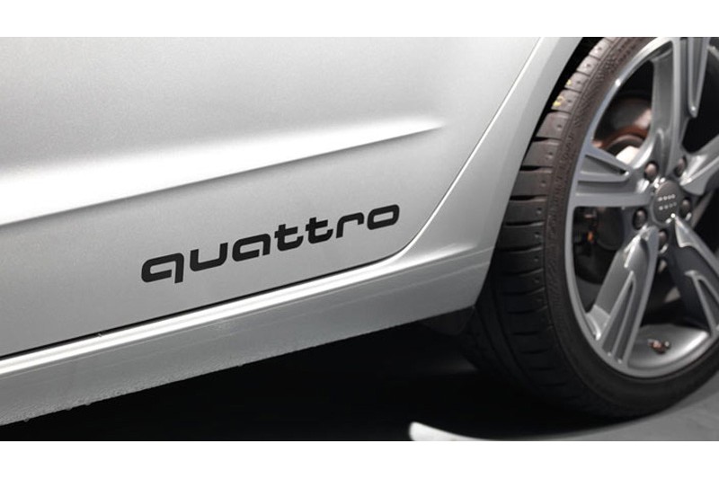 Audi quattro decorfolie zwart