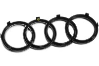 Audi logo zwart voorzijde in hoogglans