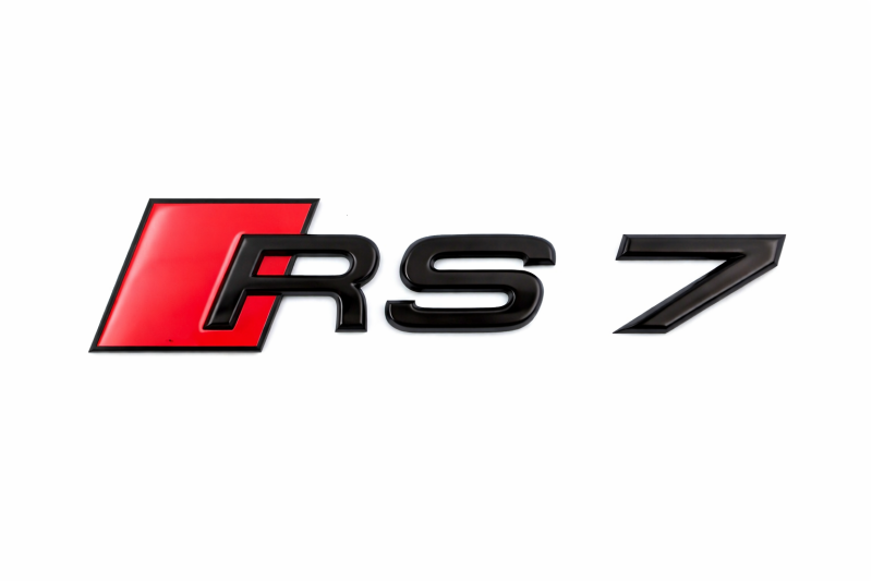 Audi RS7 embleem zwart achterkant Audi RS7 embleem zwart achterkant