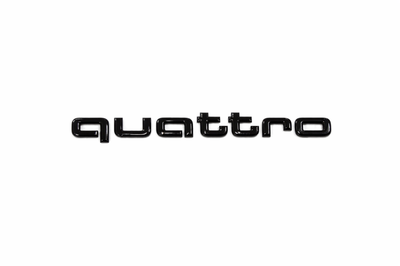 Audi Q8 (e-tron) quattro zwart black edition embleem