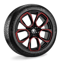 Škoda Xtreme 19" inch met zomerbanden (rood)