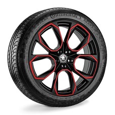 Škoda Xtreme 19" inch met zomerbanden (rood)