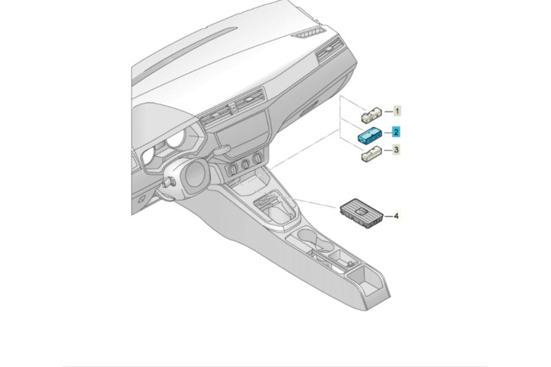 SEAT Ibiza (6F) aansluitblok voor externe audiobronnen