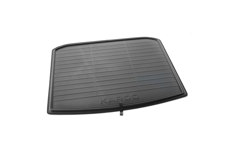 Škoda Karoq (dubbele) rubberen / textiel kofferbakmat Škoda Karoq (dubbele) rubberen / textiel kofferbakmat