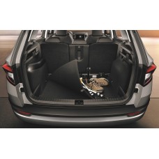 Škoda Karoq (dubbele) rubberen / textiel kofferbakmat