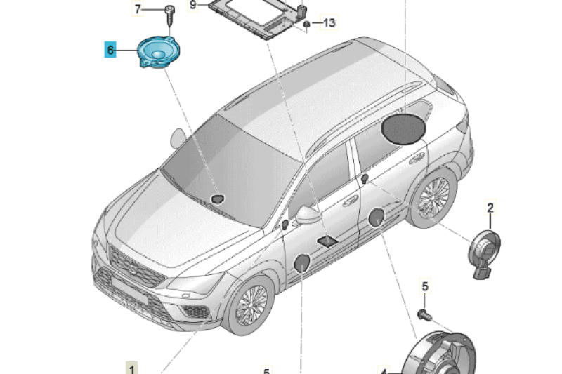 SEAT CUPRA centerspeaker dashboard