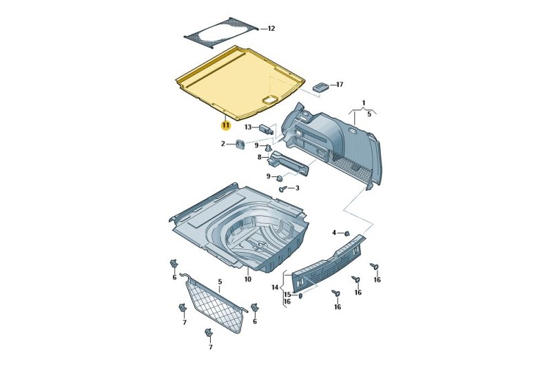 Bagageruimtebekleding Seat Leon
