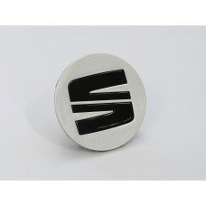 SEAT naafkap zilver/zwart (50/55MM)
