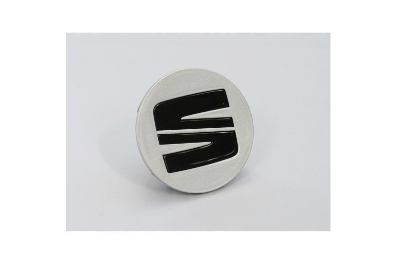 SEAT naafkap zilver/zwart (50/55MM)