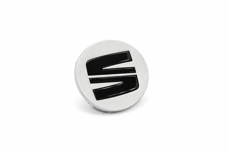 SEAT naafkap zilver/zwart (50/55MM)