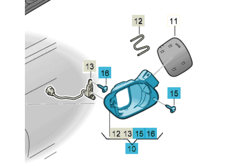 Volkswagen e-Golf (MK7) kom voor laadpoort Volkswagen e-Golf (MK7) kom voor laadpoort
