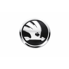 Škoda embleem voorzijde chrome / zwart 