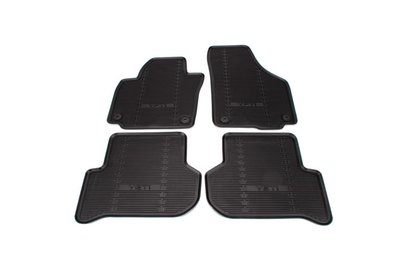 Škoda Yeti rubberen mattenset (voor- en achterzijde) Škoda Yeti rubberen mattenset (voor- en achterzijde)