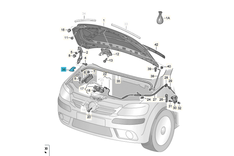 Volkswagen Golf IV plus vulstuk (rechts)
