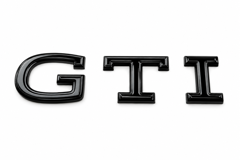 Volkswagen Golf 8 'GTI' embleem zwart achterzijde