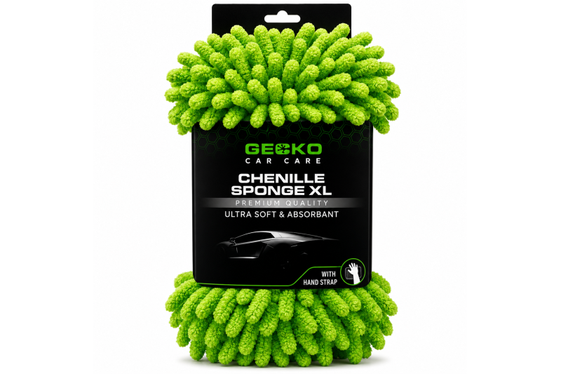 Gecko chenille wasspons (24x10cm)