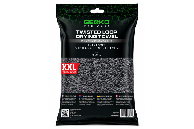 Gecko twisted drooghanddoek (90x60cm)