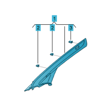 SEAT Ibiza (6J/6P) A-stijlbekleding carbonzwart - links
