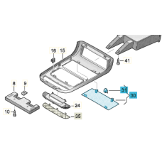 Origineel Volkswagen Transporter blinddeksel voor dakconsole (parelgrijs)