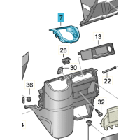 Volkswagen Transporter (T6) afdeklijst versnellingspook - titaniumzwart