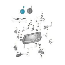 Skoda Octavia (5E) afdekkap voor groot licht (7E5941607A)