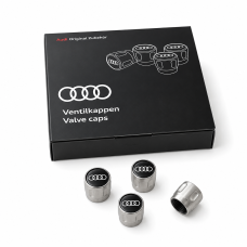 Audi metalen ventieldoppen met logo (4 stuks)