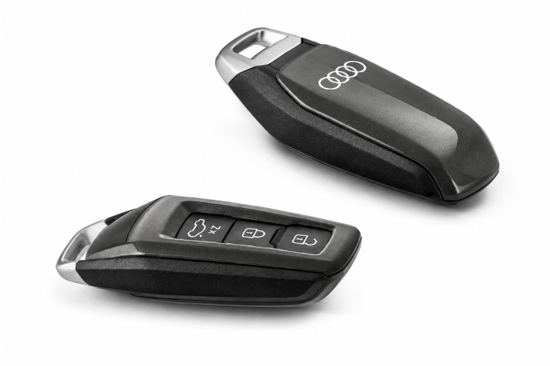 Audi sleutelhoes grijs