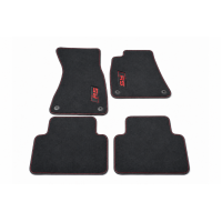 Audi RS5 (B10) mattenset velours (voor- en achterzijde) - expressrood