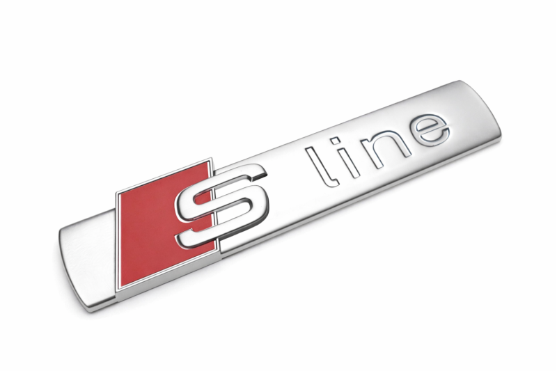 Origineel Audi S-line embleem - chrome