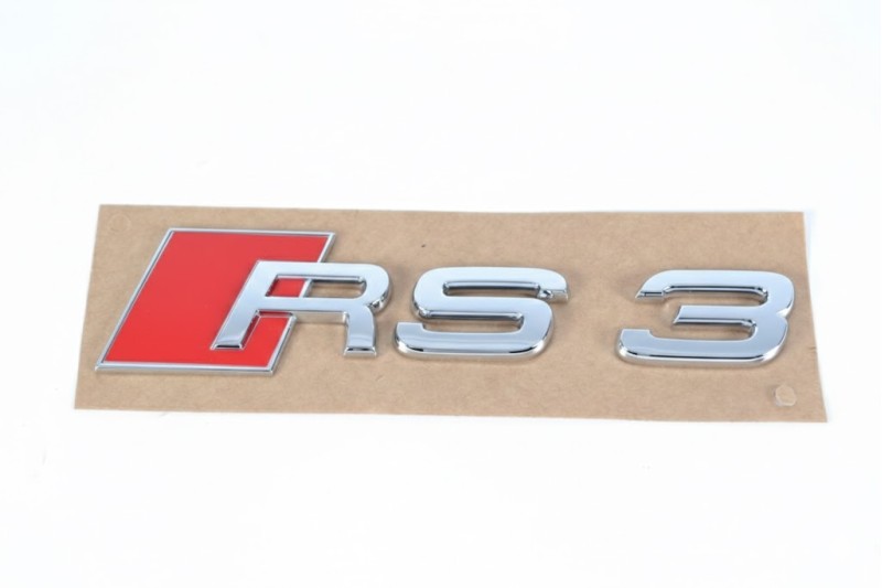 Audi RS3 (8Y) embleem achterzijde chrome Audi RS3 (8Y) embleem achterzijde chrome