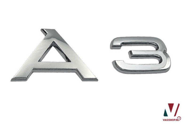 Audi A3 plakembleem achterkant chroom