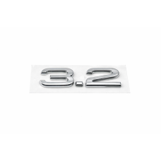 Audi 3.2 embleem chrome achterzijde 