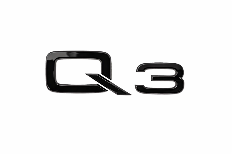 Audi Q3 (8U) 'Q3' black edition embleem achterkant 