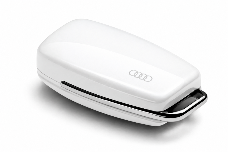 Audi sleutelcover (Audi ringen) Glacier wit