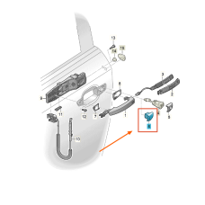 Audi A3 (8V) afdekkap deurgreep bijrijderssportier