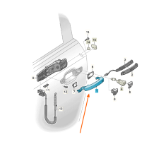 Audi A3 (8V) portiergreep buitenzijde bestuurderskant