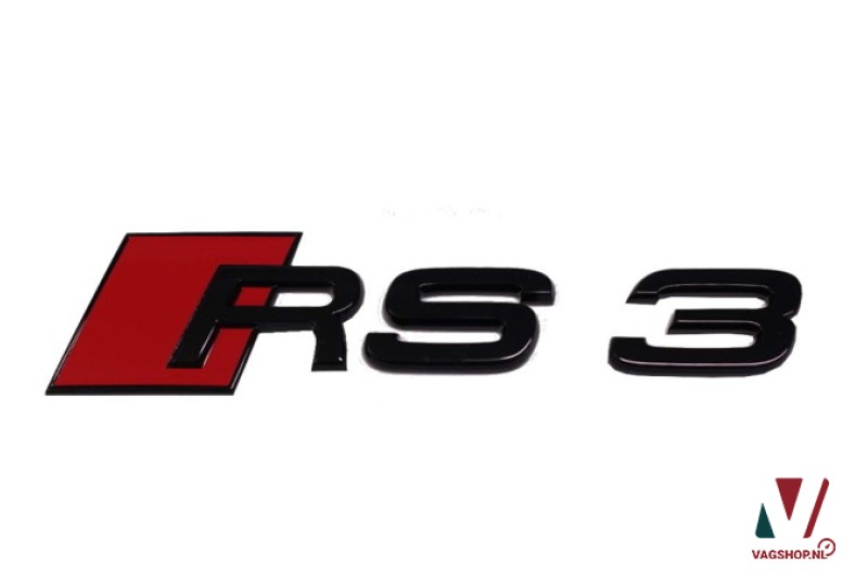 Audi RS3 (8V) embleem achterzijde zwart