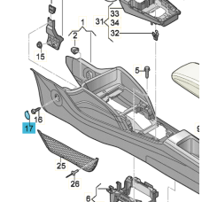 Audi afdekdop middenconsole