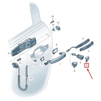 Audi A3 (8V) afdekkap deurgreep bestuurdersportier