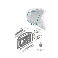 Audi A3 (8V) portierrubber (links + rechts)