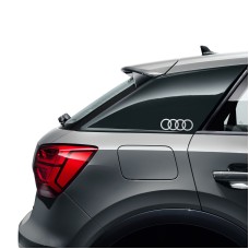 Audi logo 'ringen' decorfoliesticker floret zilver