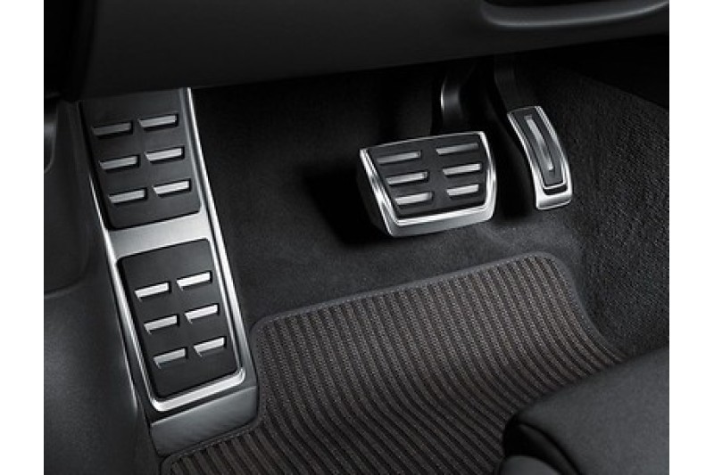 Audi A4 / A5 (B9) RVS pedaalkappenset automaat met voetsteun